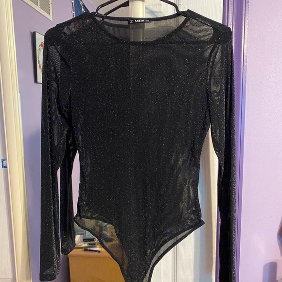 SHEIN sheer sparkly bodysuit - Picture 2 of 5